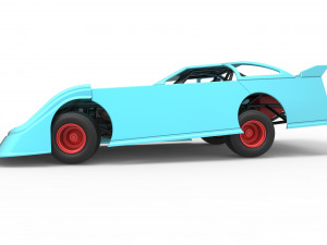 Super Dirt Late model while turning Scale 1 to 25 3D Print Model