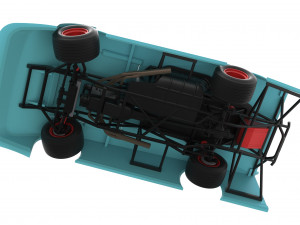 Super Dirt Late model while turning Scale 1 to 25 3D Print Model