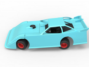 Super Dirt Late model while turning Scale 1 to 25 3D Print Model