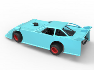 Super Dirt Late model while turning Scale 1 to 25 3D Print Model