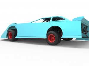 Super Dirt Late model while turning Scale 1 to 25 3D Print Model