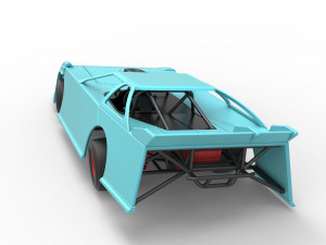 Super Dirt Late model while turning Scale 1 to 25 3D Print Model