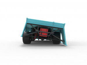 Super Dirt Late model while turning Scale 1 to 25 3D Print Model