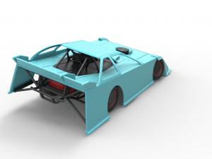 Super Dirt Late model while turning Scale 1 to 25 3D Print Model