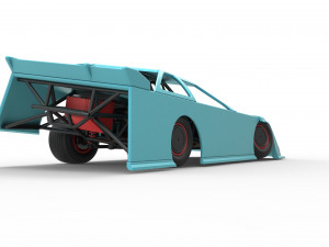 Super Dirt Late model while turning Scale 1 to 25 3D Print Model