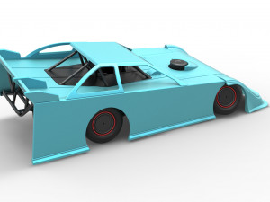 Super Dirt Late model while turning Scale 1 to 25 3D Print Model