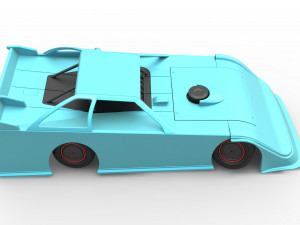 Super Dirt Late model while turning Scale 1 to 25 3D Print Model