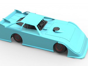 Super Dirt Late model while turning Scale 1 to 25 3D Print Model