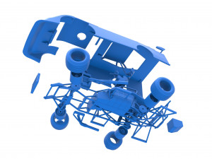 Super Dirt Late model while turning Scale 1 to 25 3D Print Model