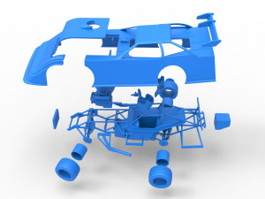 Super Dirt Late model while turning Scale 1 to 25 3D Print Model
