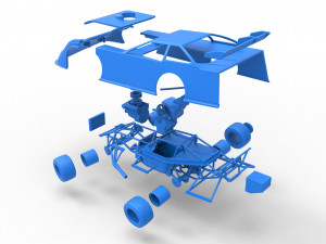 Super Dirt Late model while turning Scale 1 to 25 3D Print Model