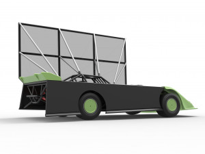 Super Dirt Late model with side wing Scale 1 to 25 3D Принт Модель