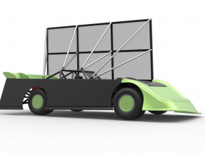 Super Dirt Late model with side wing Scale 1 to 25 3D Принт Модель
