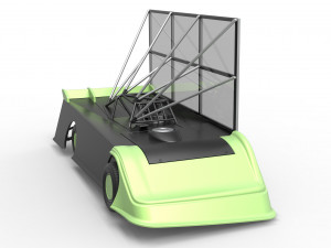 Super Dirt Late model with side wing Scale 1 to 25 3D Принт Модель