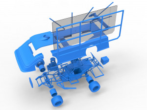 Super Dirt Late model with side wing Scale 1 to 25 3D Принт Модель