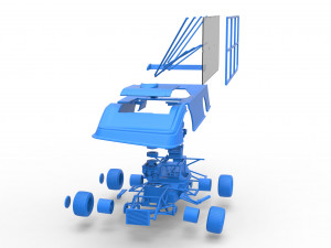 Super Dirt Late model with side wing Scale 1 to 25 3D Принт Модель