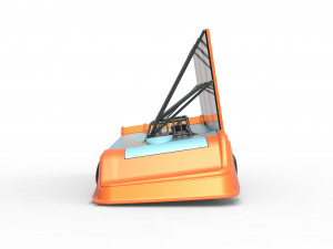 Super Dirt Late model with side wing while turning Scale 1 to 25 Model Cetak 3D