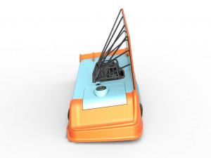 Super Dirt Late model with side wing while turning Scale 1 to 25 Model Cetak 3D