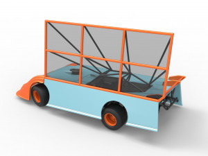 Super Dirt Late model with side wing while turning Scale 1 to 25 Model Cetak 3D