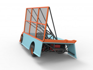 Super Dirt Late model with side wing while turning Scale 1 to 25 Model Cetak 3D