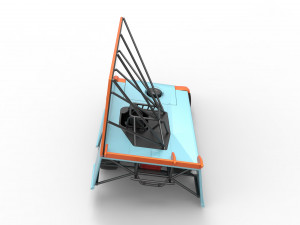 Super Dirt Late model with side wing while turning Scale 1 to 25 Model Cetak 3D