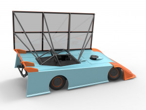 Super Dirt Late model with side wing while turning Scale 1 to 25 Model Cetak 3D