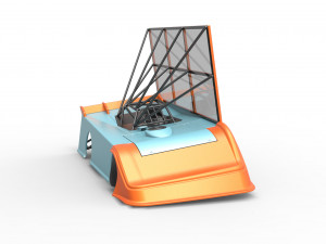 Super Dirt Late model with side wing while turning Scale 1 to 25 Model Cetak 3D