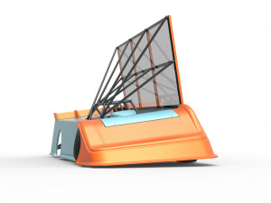 Super Dirt Late model with side wing while turning Scale 1 to 25 Model Cetak 3D