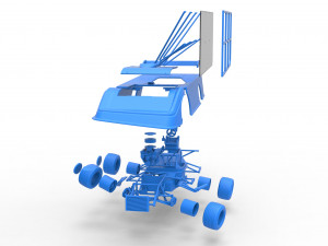 Super Dirt Late model with side wing while turning Scale 1 to 25 Model Cetak 3D