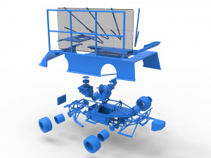 Super Dirt Late model with side wing while turning Scale 1 to 25 Model Cetak 3D