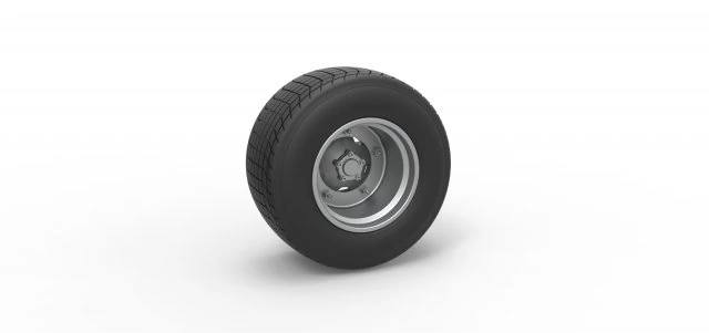 Wheel of Vintage Dirt race car V1 Scale 1 to 25 3D Print Model .c4d .max .obj .3ds .fbx .stl .blend 