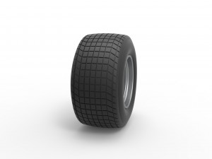 Wheel of Vintage Dirt race car V1 Scale 1 to 25 Modello di stampa 3D