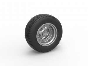 Front Wheel of Northeast Dirt Modified stock car Scale 1 to 25 3Dプリントモデル