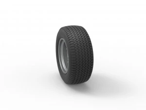 Front Wheel of Northeast Dirt Modified stock car Scale 1 to 25 3D Print Model