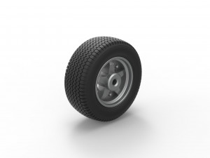 Front Wheel of Northeast Dirt Modified stock car Scale 1 to 25 Modello di stampa 3D