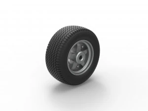 Front Wheel of Northeast Dirt Modified stock car Scale 1 to 25 3D Print Model