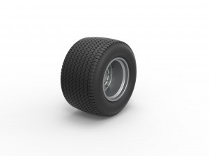 Rear Wheel of Northeast Dirt Modified stock car Scale 1 to 25 Modelo de Impressão 3D
