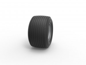 Rear Wheel of Northeast Dirt Modified stock car Scale 1 to 25 Modelo de Impressão 3D