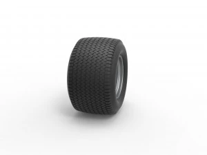 Rear Wheel of Northeast Dirt Modified stock car Scale 1 to 25 3D Print Model