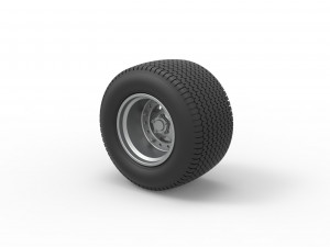 Rear Wheel of Northeast Dirt Modified stock car Scale 1 to 25 Modelo de Impressão 3D