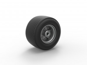 Rear Wheel of Northeast Dirt Modified stock car Scale 1 to 25 Modelo de Impressão 3D