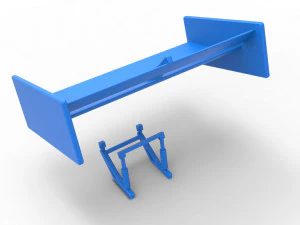 Wing of Supermodified front engine race car Scale 1 to 25 3D Print Model