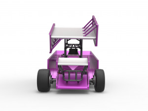 Northeast Outlaw Dirt Modified stock car V2 Scale 1 to 25 Model do druku 3D