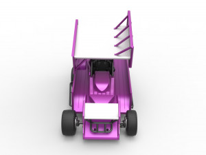 Northeast Outlaw Dirt Modified stock car V2 Scale 1 to 25 Model do druku 3D