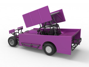 Northeast Outlaw Dirt Modified stock car V2 Scale 1 to 25 Model do druku 3D