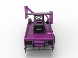 Northeast Outlaw Dirt Modified stock car V2 Scale 1 to 25 Model do druku 3D