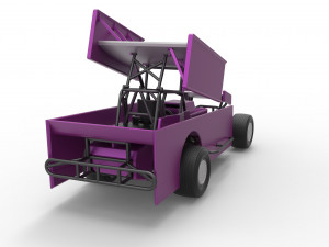 Northeast Outlaw Dirt Modified stock car V2 Scale 1 to 25 Model do druku 3D