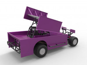 Northeast Outlaw Dirt Modified stock car V2 Scale 1 to 25 Model do druku 3D