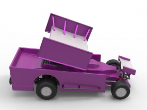 Northeast Outlaw Dirt Modified stock car V2 Scale 1 to 25 Model do druku 3D