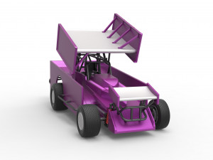 Northeast Outlaw Dirt Modified stock car V2 Scale 1 to 25 Model do druku 3D
